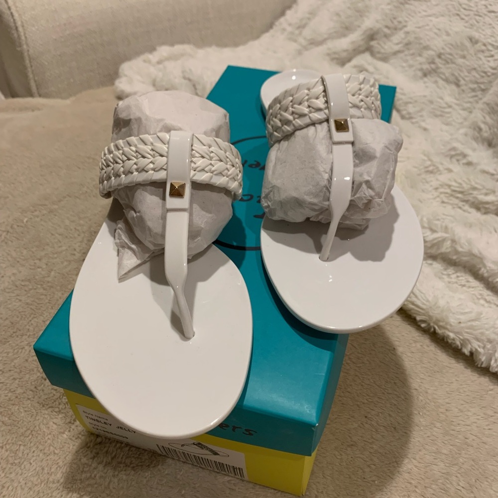 NIB Jack Rogers Tinsley Jelly White size 7